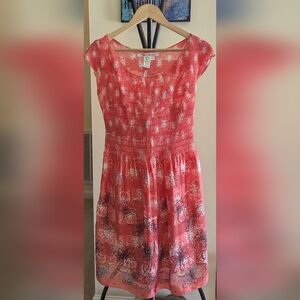 Max Studio coral Floral Dress - Sz L